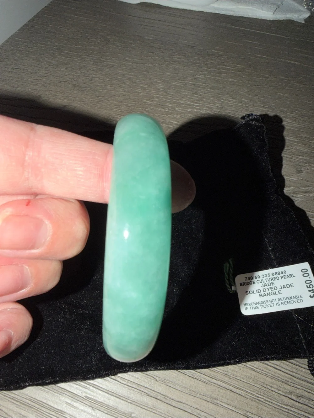 Green Jade Bangle Bracelet